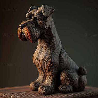 3D model Zwergschnauzer dog (STL)